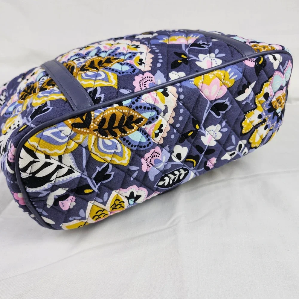 Vera Bradley Charmont Meadow Tote‎ Leather Handles Multi Color Floral